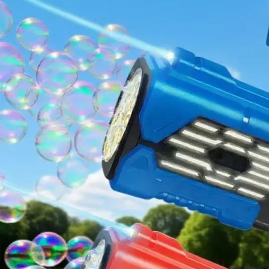 Electric 12 Holes Space Colorful Bubble Gun