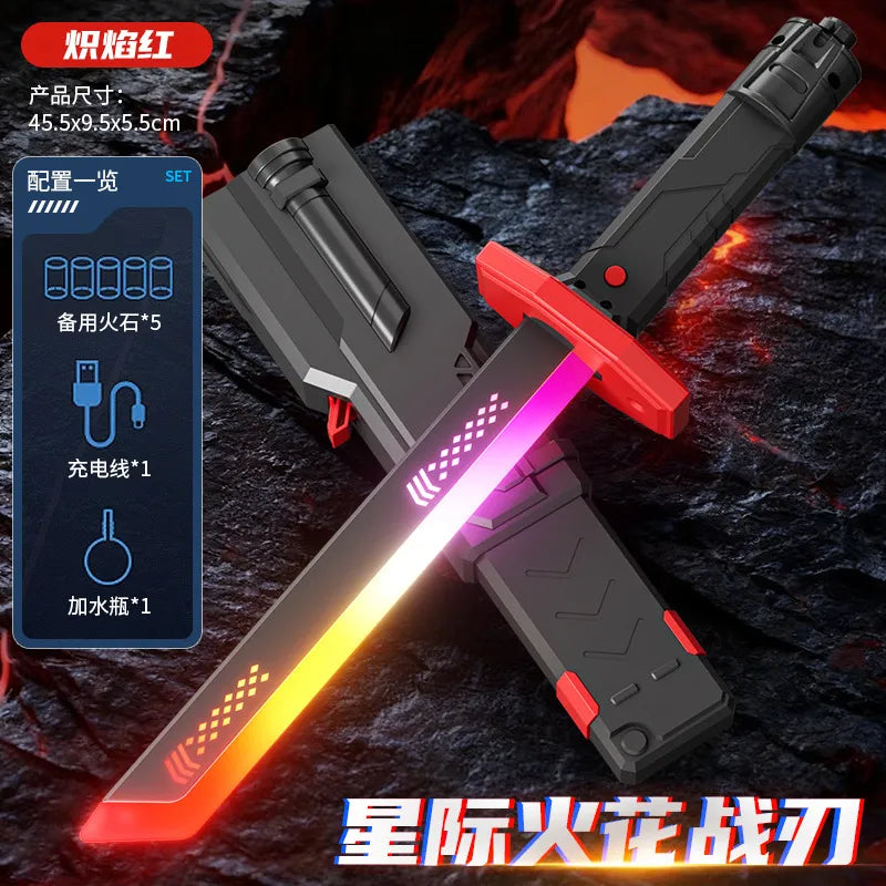 17* Inches Kids Multi-Color Laser Sword With Smoke