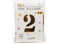 16" Gold Number 2 Foil Balloon - 10Pcs