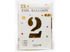 16" Gold Number 2 Foil Balloon - 10Pcs