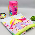 Kids Prayer Rug Mat With Prayer Beads - Pink