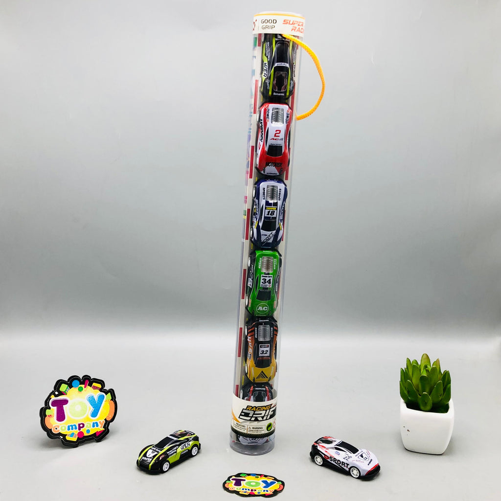 6Pcs Mini ABS Inertial Cars Set With Road Map & Storage Box