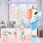 8 Holes Battery Operated Unicorn Colorful Bubble Stick