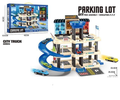DIY Manual Car Parking Lot Track Set - 4Pcs Alloy Cars