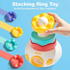 Montessori Duck Tumbler Stacker & Egg Pairing Toy