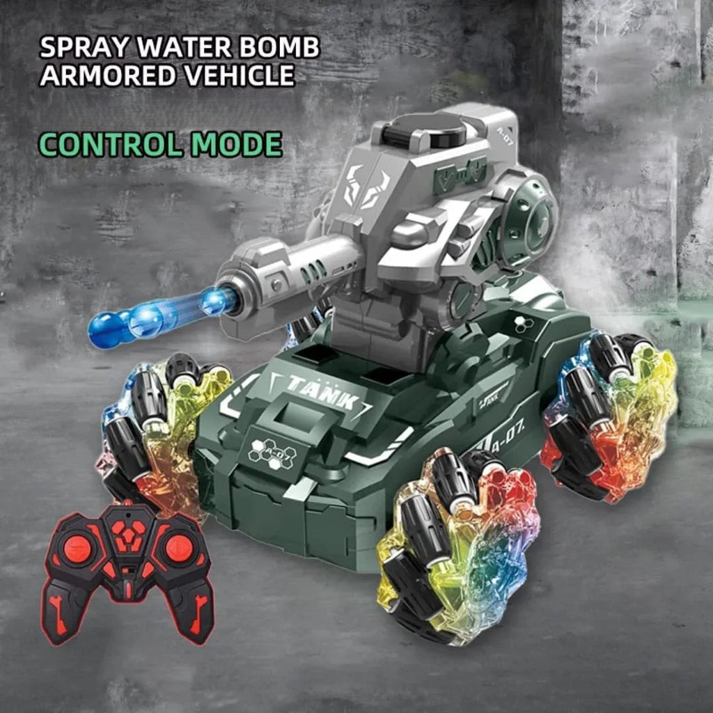 Remote Control Gel Blaster Shooting Tank With Smoke