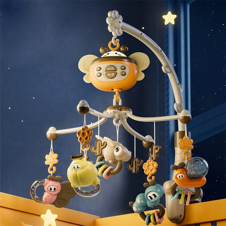Remote Control Little Bee Baby Projection Hanging Bed Bell Toy