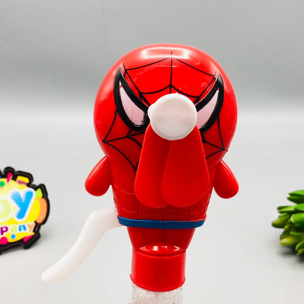 Spiderman Hand Press Fan & Bubble Stick - 1Pc